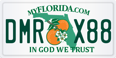 FL license plate DMRX88