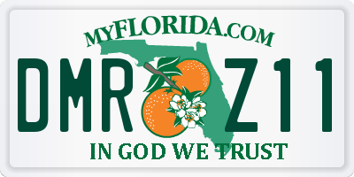 FL license plate DMRZ11