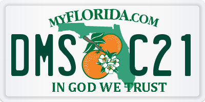 FL license plate DMSC21