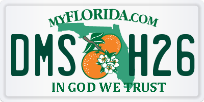 FL license plate DMSH26