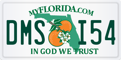 FL license plate DMSI54