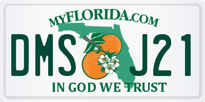 FL license plate DMSJ21