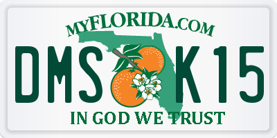 FL license plate DMSK15