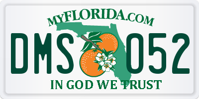 FL license plate DMSO52