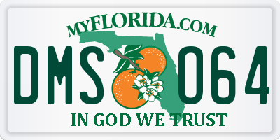 FL license plate DMSO64