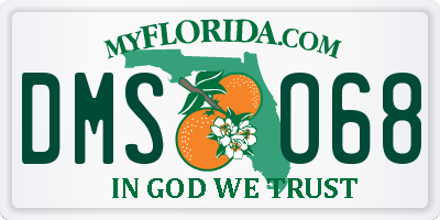 FL license plate DMSO68