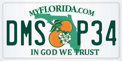 FL license plate DMSP34