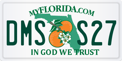 FL license plate DMSS27