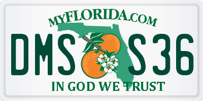 FL license plate DMSS36