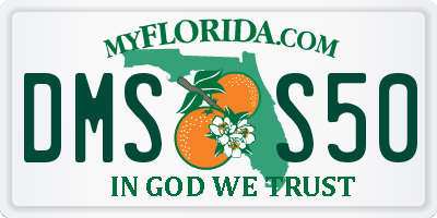 FL license plate DMSS50