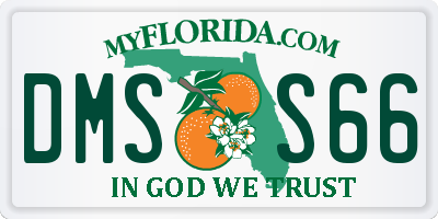 FL license plate DMSS66