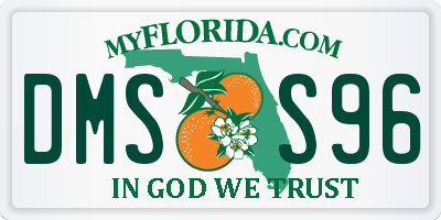 FL license plate DMSS96