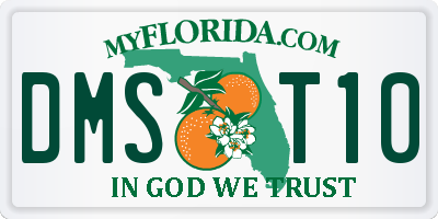 FL license plate DMST10