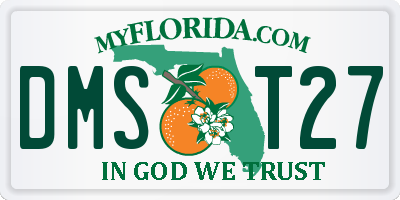 FL license plate DMST27