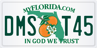 FL license plate DMST45