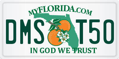 FL license plate DMST50