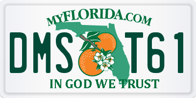 FL license plate DMST61