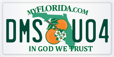 FL license plate DMSU04