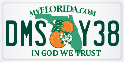 FL license plate DMSY38