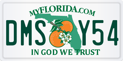 FL license plate DMSY54