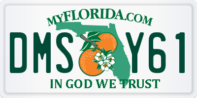 FL license plate DMSY61