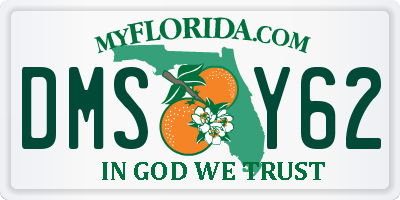 FL license plate DMSY62