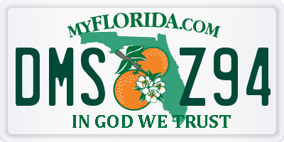FL license plate DMSZ94