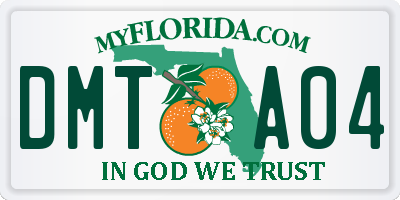 FL license plate DMTA04