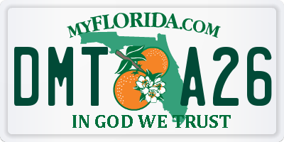 FL license plate DMTA26