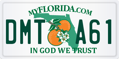 FL license plate DMTA61