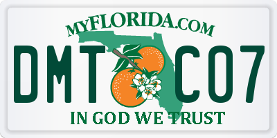FL license plate DMTC07