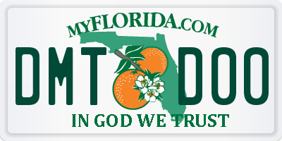 FL license plate DMTD00