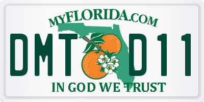 FL license plate DMTD11