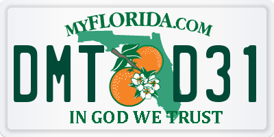 FL license plate DMTD31