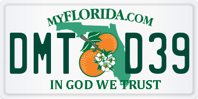 FL license plate DMTD39