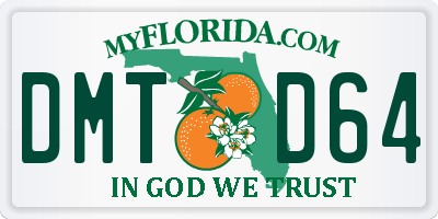 FL license plate DMTD64