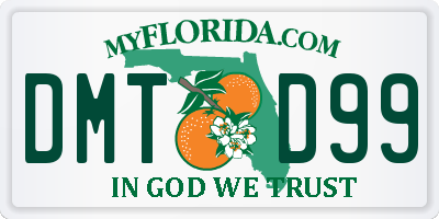 FL license plate DMTD99