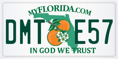 FL license plate DMTE57