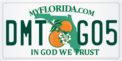 FL license plate DMTG05