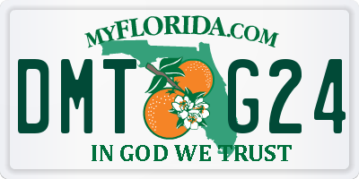 FL license plate DMTG24