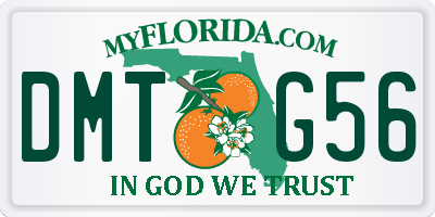 FL license plate DMTG56