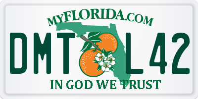FL license plate DMTL42