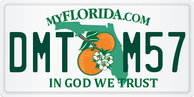 FL license plate DMTM57