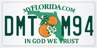 FL license plate DMTM94