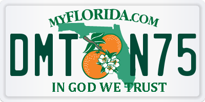 FL license plate DMTN75