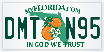 FL license plate DMTN95