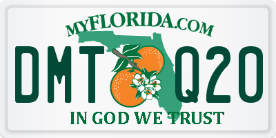 FL license plate DMTQ20