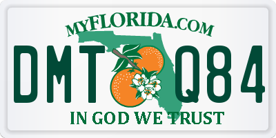 FL license plate DMTQ84