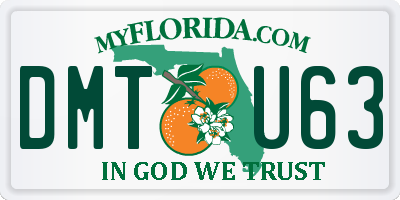 FL license plate DMTU63