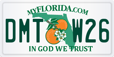 FL license plate DMTW26